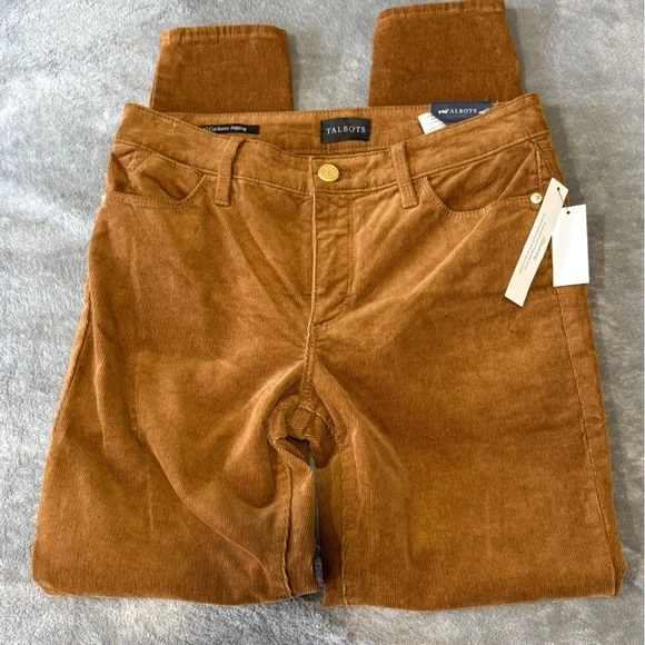 Talbots Caramel Brown Corduroy Ankle Pants - Picture 5 of 11